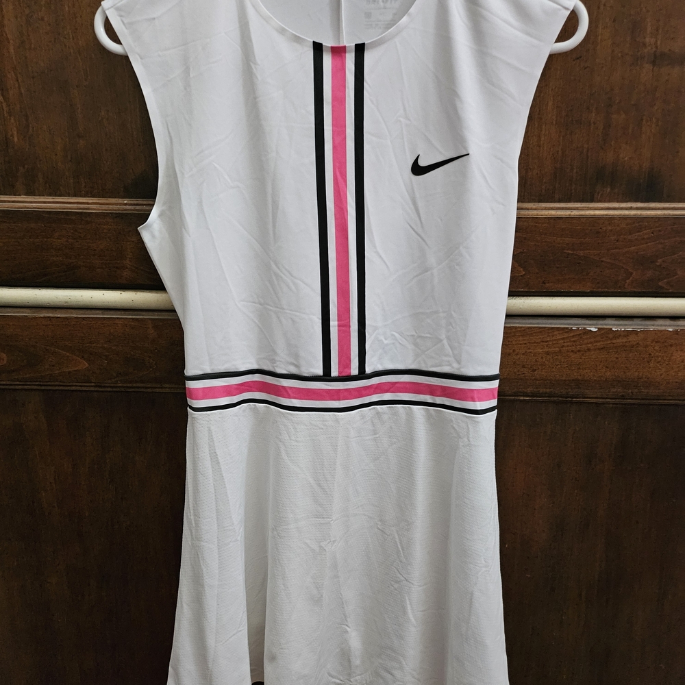 Nike White and Pink Athletic Dress